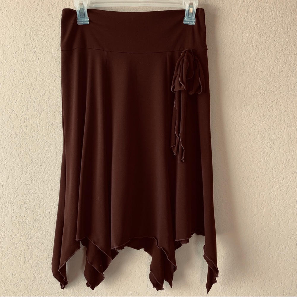 My Michelle Chocolate Asymmetrical Skirt